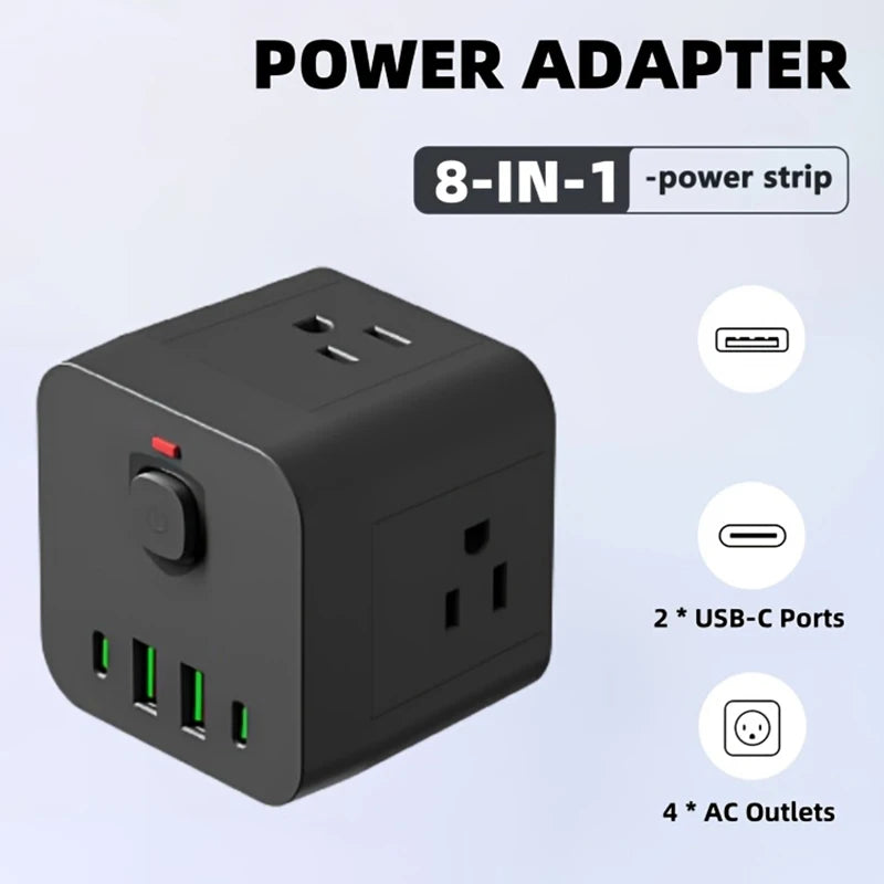 8-in-1 Power Strip US Electrical Plug
